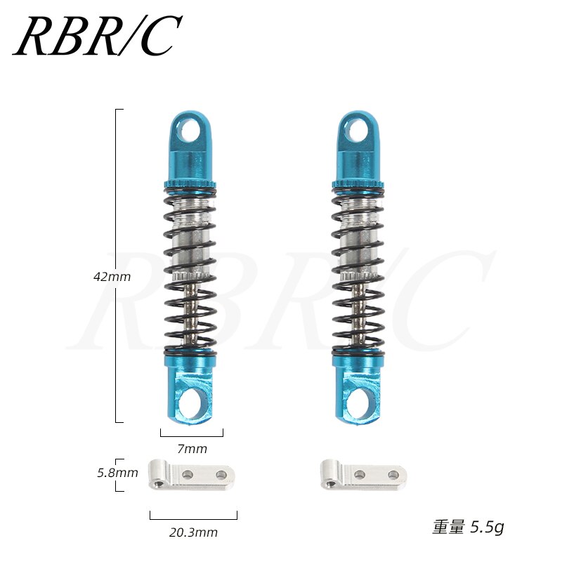 Rbr/c R493リアアクスル金属ショックアブソーバーアップグレードキットdiyアクセサリー四輪駆動クライミングrcカーマイクロトラックwpl 1 D12車