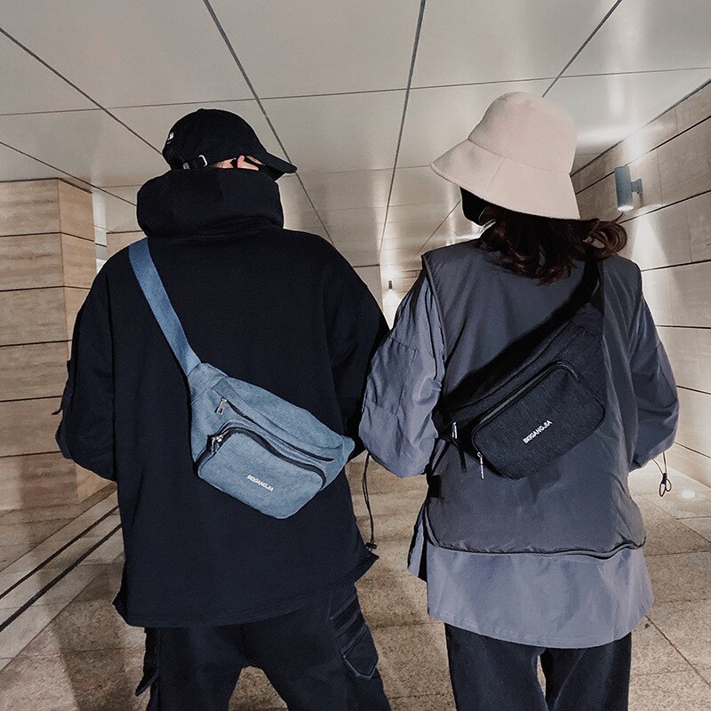 2021 nova moda saco de peito saco da cintura estudante casal modelo namorada saco do sexo feminino simples bolsa ombro bolsa bolsas