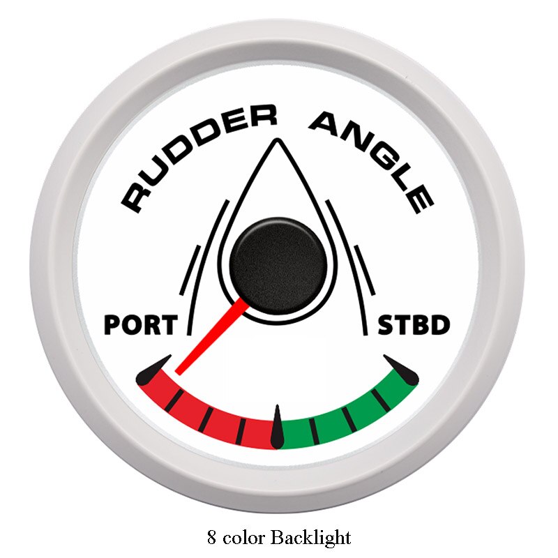 52mm Wasserdichte rüder Winkel Meter Messgerät Stiefel Instrument mit 8 Arten Hintergrundbeleuchtung: WW