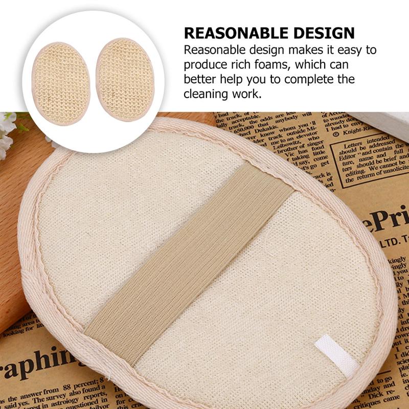 6pcs Loofah Back Scrubbers Exfoliating Loofah Back Scrubber Back Washer Cleaner Bath Wipe Back Washer Exfoliating Loofah Wipe
