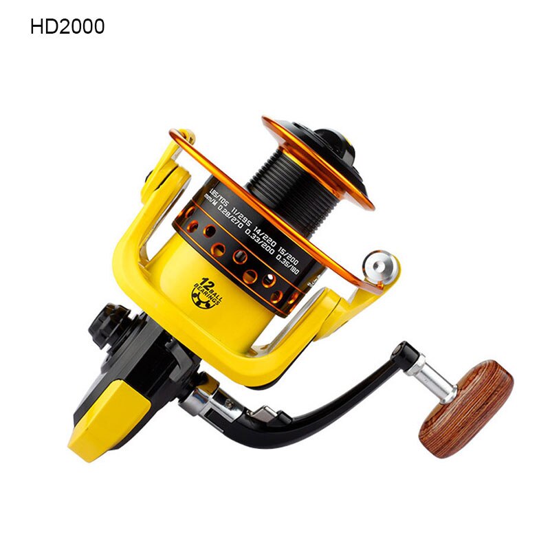 1000-7000 Bearings Fishing Reels Super Big Sea Fishing Wheel High Speed 5.2:1 Metal Spinning Reel Sea Fishing Fish Tool: HD2000