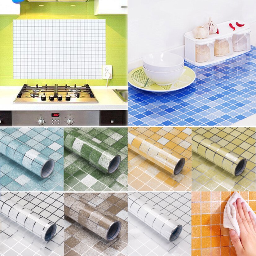 Hoge Temperatuur Weerstand Keuken Desktop Muur Beschermen Olie-Proof Stickers Waterdicht Eenvoudig Te Reinigen Muurstickers Zelfklevende