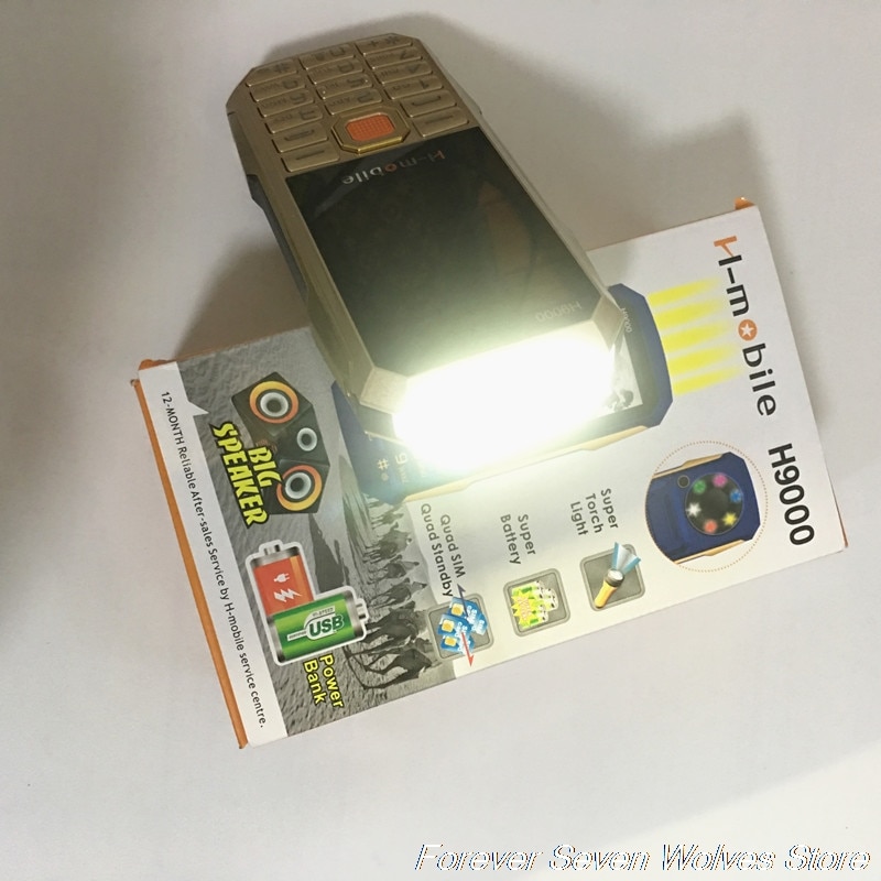 H-Mobile H9000 Push-button Cell Phones With FM Java Bluetooth 20000mAh Dual Camera Super Torch Magic Voice Mobile