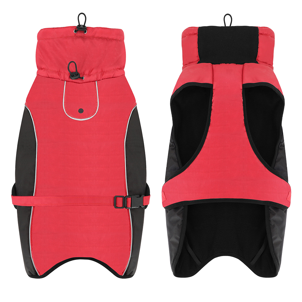 Waterdichte hondenwinterjas Reflecterend Winddicht Grote hondenkleding Zachte hondenjas Jassen Verstelbaar voor middelgrote honden Pitbull