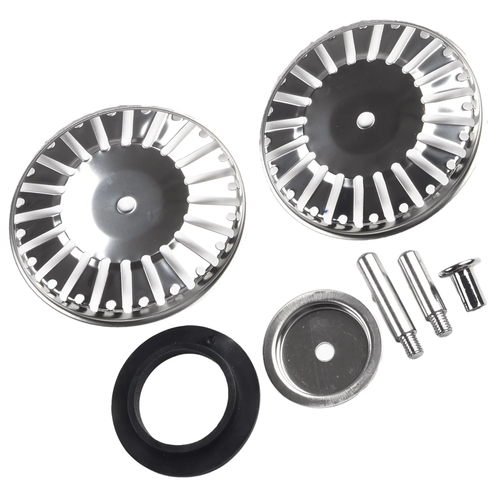 Premium Kitchen Sink Strainer Replacement Waste Plug Basin Drain Filter Steel 80mm/82mm/84mm Waste Plug Fixing Pin Hourglass