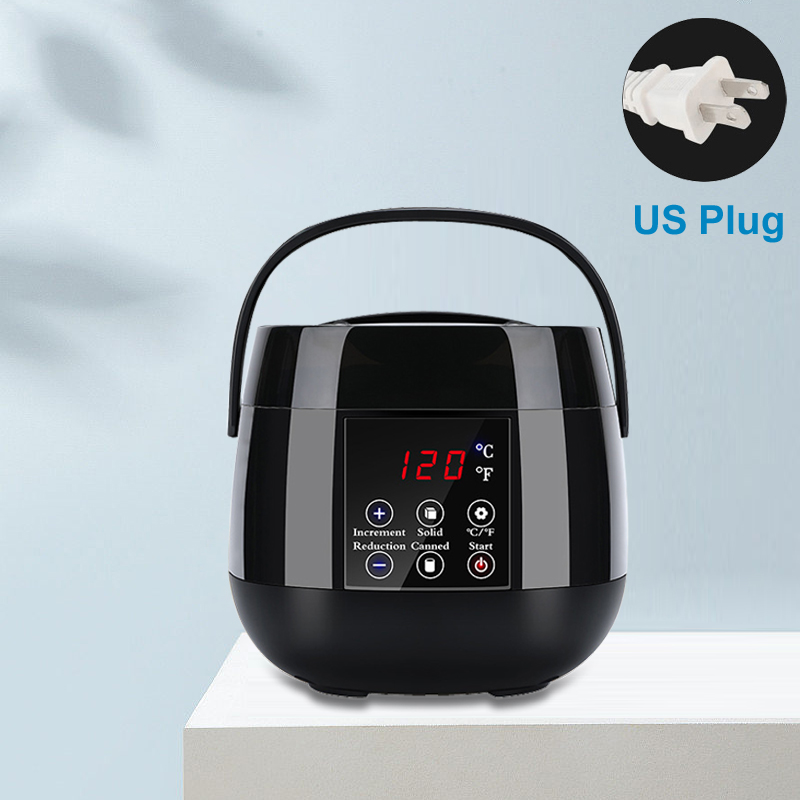 500ml Wax Heater Machine voor Ontharing Wax Smelten Warmer Pot met LCD Temperatuur Display Ontharingscrème Waxen Bonen Heater: GRIJS