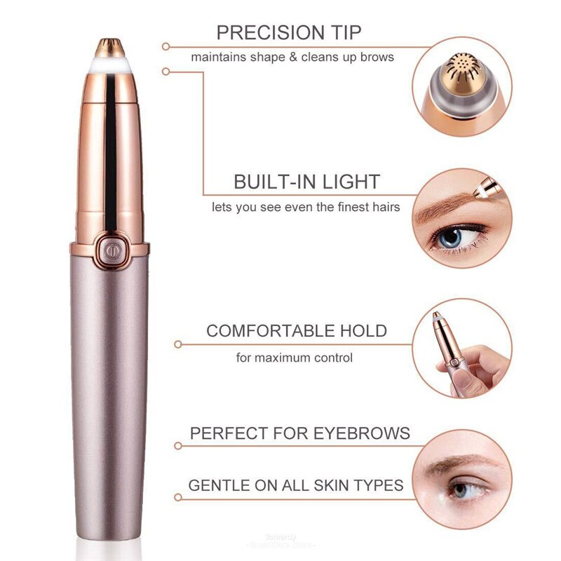 Womens Wenkbrauw Scheerapparaat Verwijder Gezichtshaar Usb Wenkbrauw Trimmer Facial Gezicht Scheermes Mini Kleine Draagbare Elektrische Trimer Voor Vrouwen