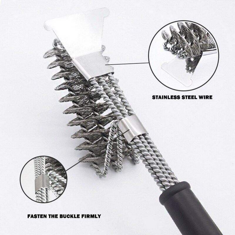 Grill Pinsel Und Schaber BBQ Reiniger Edelstahl Draht Borsten Mit Lange Griff Werkzeuge Für Grill Grill Reinigung Zubehör