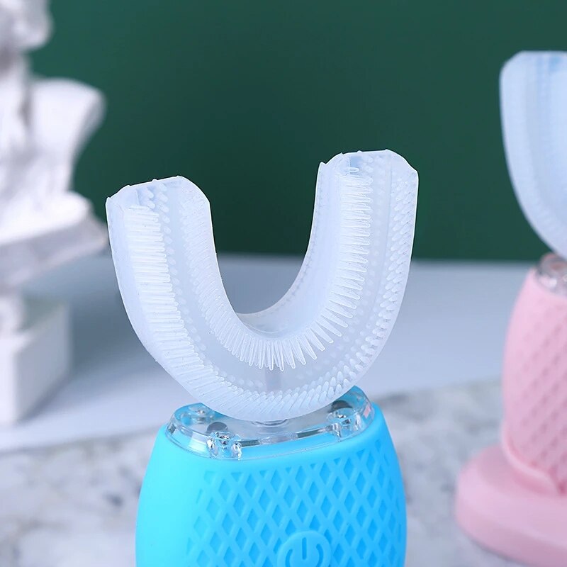 Smart 360 Degrees Automatic Sonic Electric Toothbrush for Children Adult U Type 4 Modes Tooth Brush USB Charging Tooth Whitening