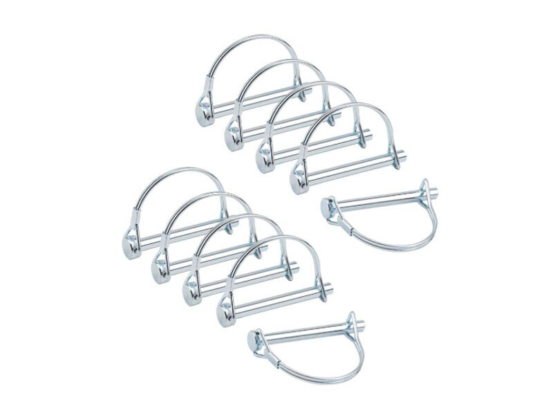 ROUND WIRE LOCK PINS 6.3MM BRIGHT ZINC PLATED, ROUND LOCKS STUDS, wire locking hitch pin TRAILER PARTS