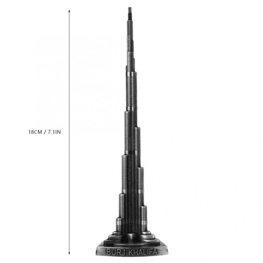 Miniature Burj Khalifa Tower Model Alloy Miniature Dubai Tower Model Arts Craft Office Home Desktop Decor