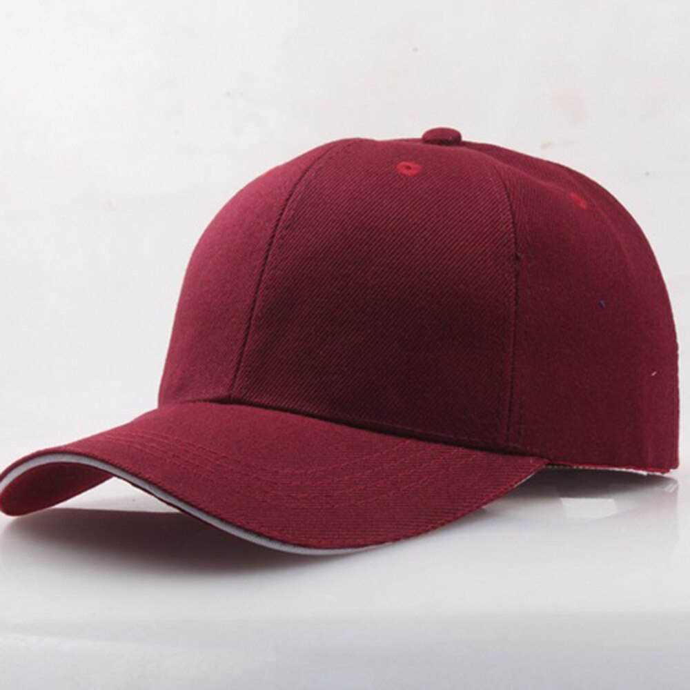 Gorras de béisbol de algodón para hombre y mujer, gorras de béisbol unisex de Color puro, ligeras, deportivas combinables con todo, unisex: Red wine