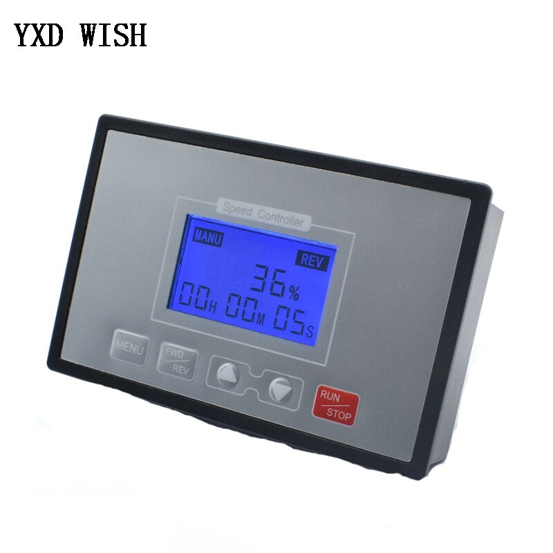 Contrôleur de vitesse de moteur PWM cc réglable, 0 ~ 60a, contrôleur de vitesse, télécommande réversible, 12V, 24V, 36V, 48V, écran numérique LCD