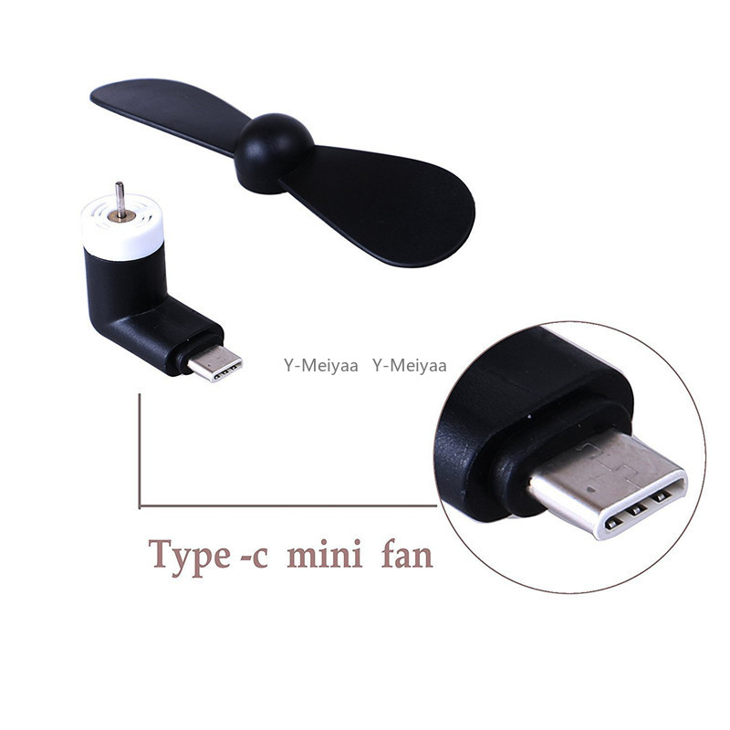 Mini ventilatore portatile micro usb 5v 1w ventole usb per telefoni cellulari tester per ventole usb-c per telefoni cellulari tipo c