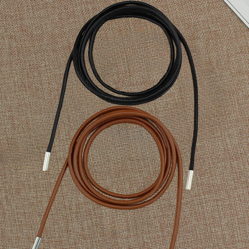 Cinturón de cadena de cintura de cuerda de cuero para mujer, corbata de decoración Simple, 156cm de longitud, cuerda de cintura anudada, pretina de cordón Vintage: Rojo