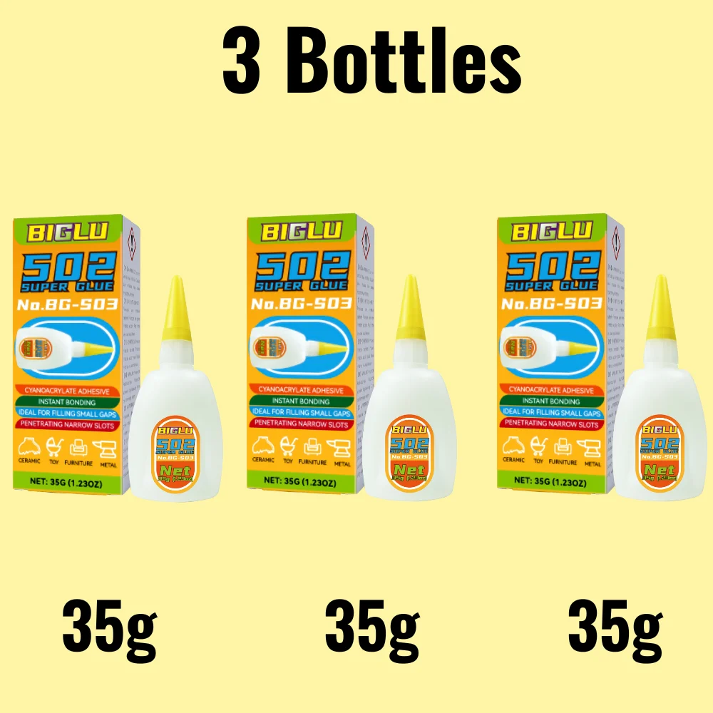 502 Superkleber, sofort trocknender Cyanacrylat-Kleber, Leder, Gummi, Holz, Metall, starke Bindung, kleiner Lücke, flüssiger Kleber, 15 g/35 g: Grün