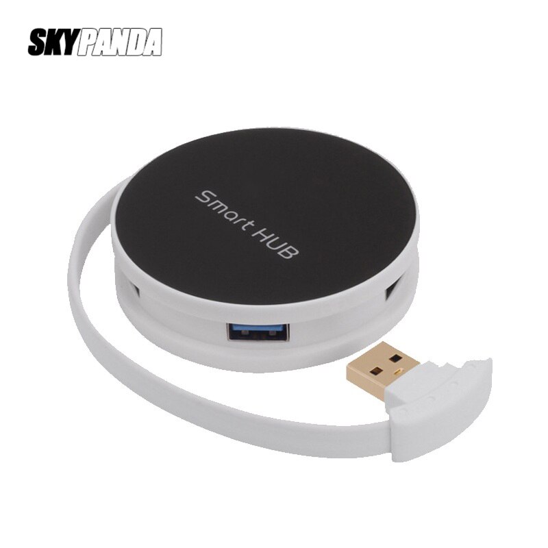 Round USB HUB 4 Port USB 2.0 Splitter Switch Portable Splitter Set for iMac Computer Laptop Accessories Hab Adapter