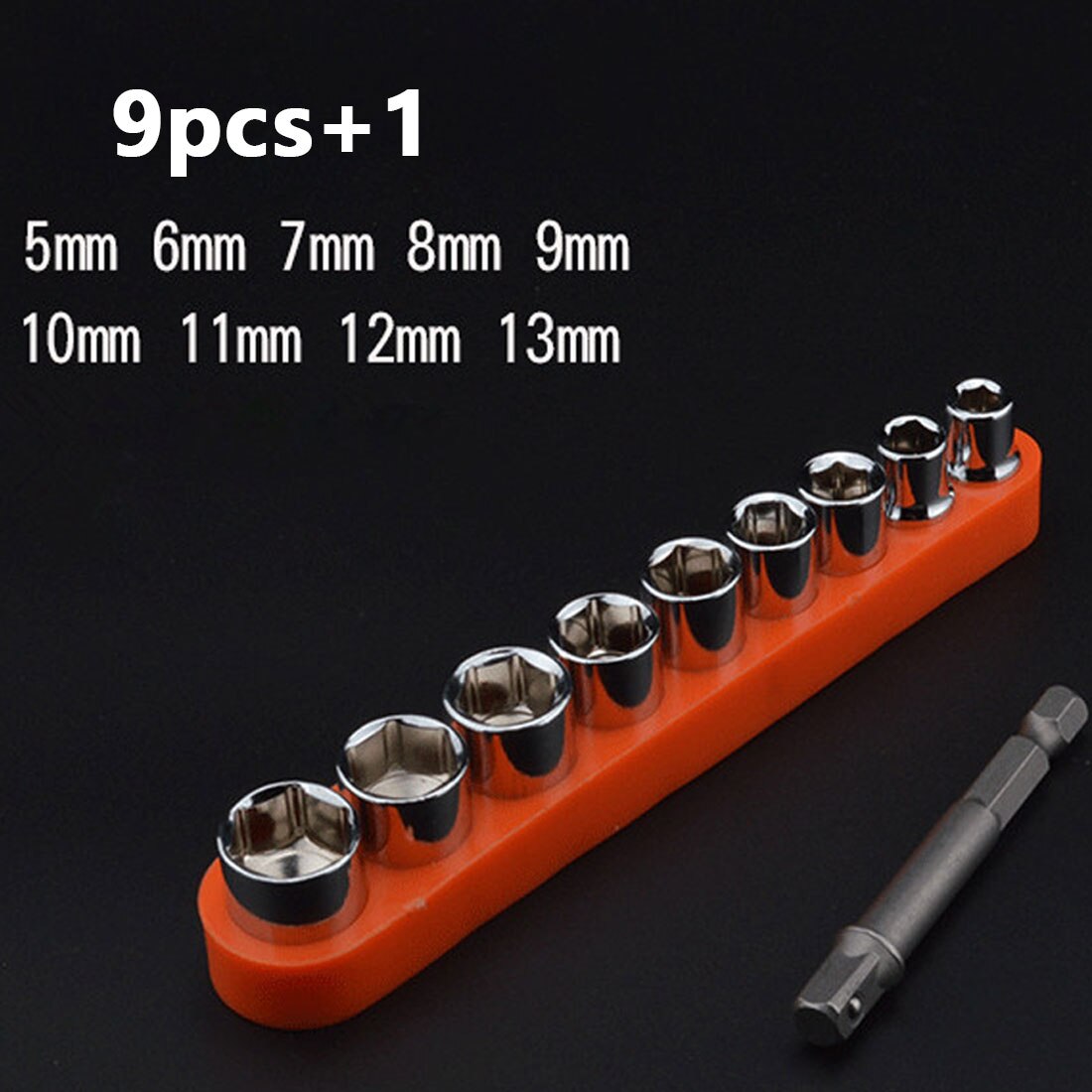 Mini Socket Wrench Dual Head L-shaped 1/4 Extension Hex Drill Bit Key Utility Tool Screwdriver Bit Drill Set Repair Hand Tool: 10pcs Sleeves