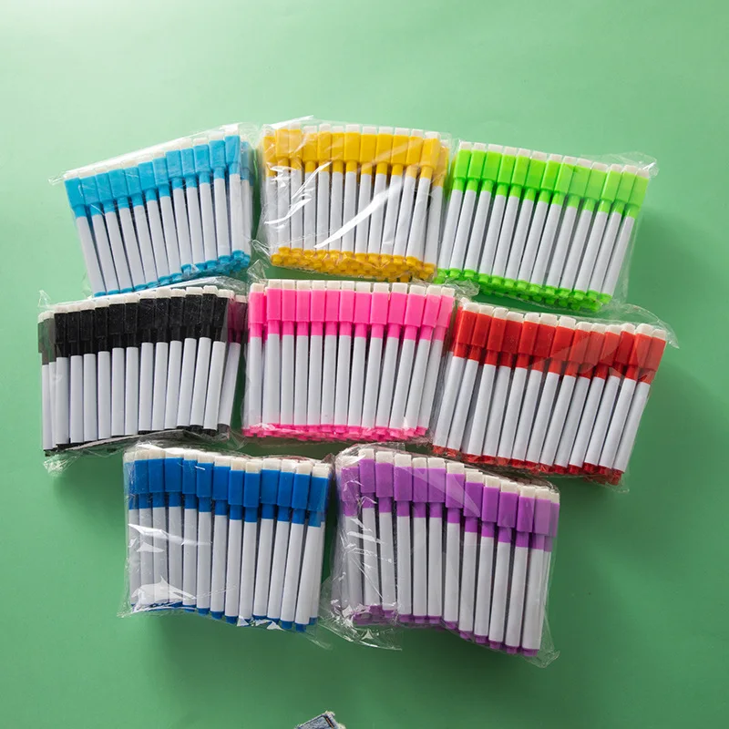 8 Pcs Erasable Whiteboard Pens Set - Magnetic, Easy to Wipe, Scratch-Free Markers with Color Random - Office Supplies