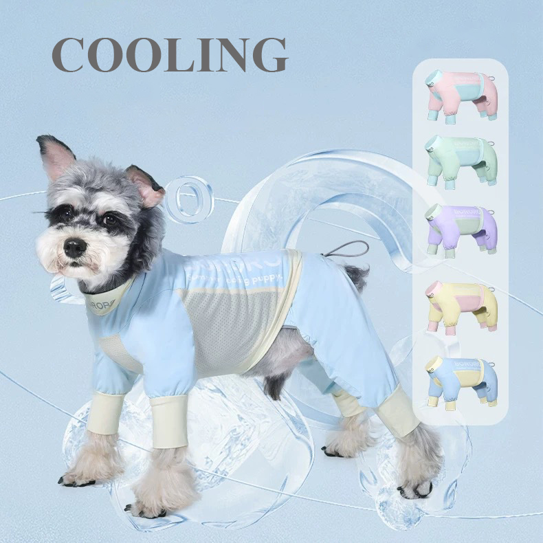 Lente/zomer koelshirt voor honden Professioneel UV-blokkerend koelende hondenkleding voor kleine middelgrote honden Verstelbare rug Zacht huisdiervest