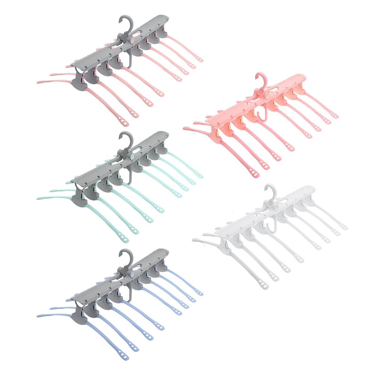 Multi-functional Plastic Foldable Clothes Cloth Hanger Dryer Drying Clothing Rack Hangers For Tumble Hanging Laundry Stand