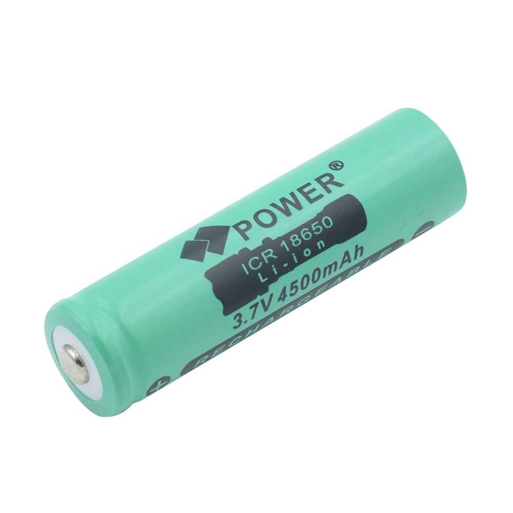 1/2/4 pièces 3.7V 4500mAh ICR 18650 Lithium Li Ion batterie Rechargeable bouton haut torche lampe de poche Batteries de remplacement