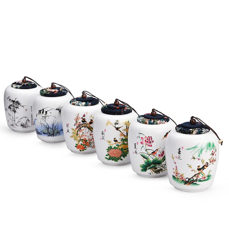 Keramisk te-boks te-opbevaringsboks te-opbevaring keramisk krukke puer te-te-krukke te-beholder keramisk beholder te-caddy  d132