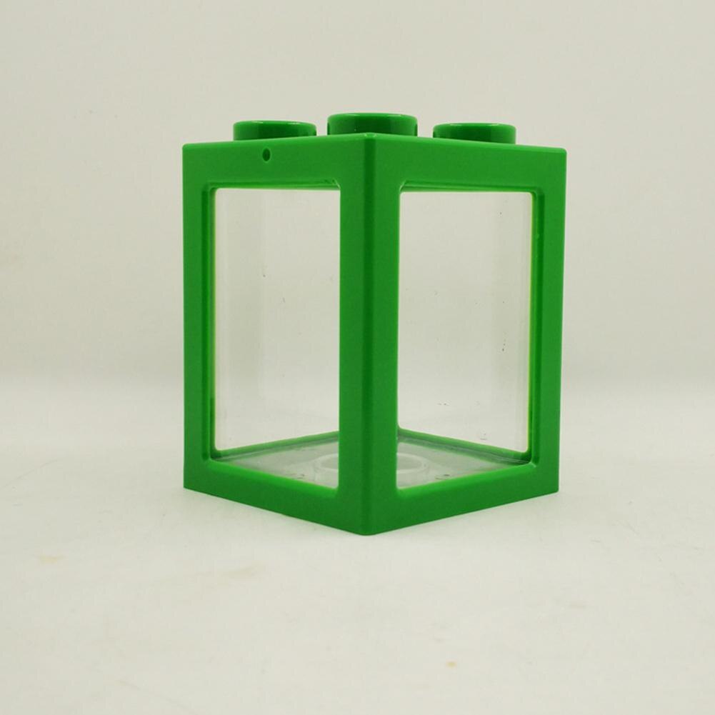 Stable økologiske spand akvarium algekugle edderkop boks lille mini krybdyr række cylinder: Grøn