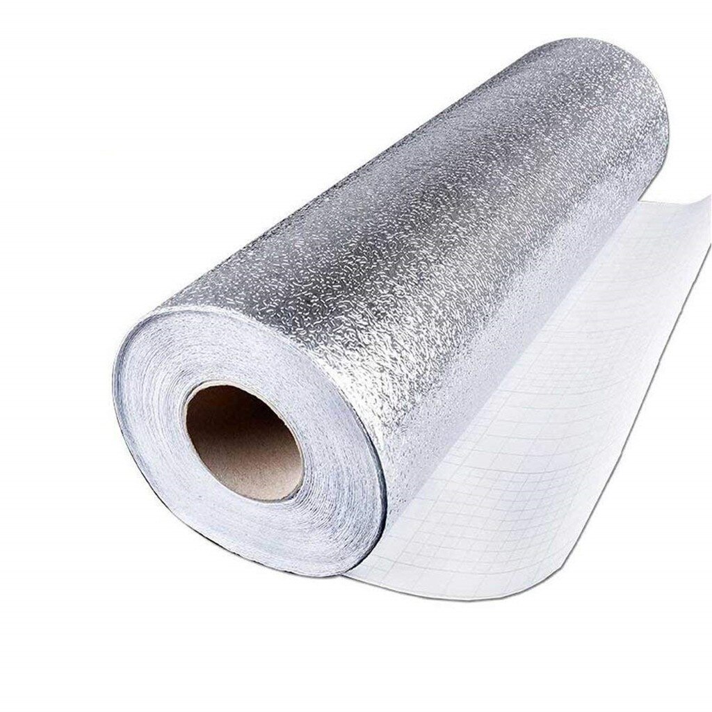 Papel de aluminio autoadhesivo para pared, papel tapiz impermeable a prueba de aceite y calor, antisalpicaduras, para cocina, Premium,: 40x100cm
