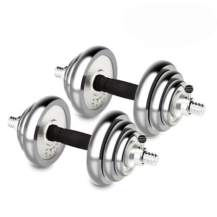 1 par de 20kg galvanizado halteres conjunto, fitness para casa, equipamento destacável masculino de fitness
