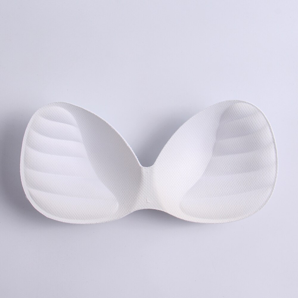 Bañador de una pieza para mujer, relleno de espuma de esponja, almohadillas para sujetador, copa para el pecho, relleno para Bikini: white