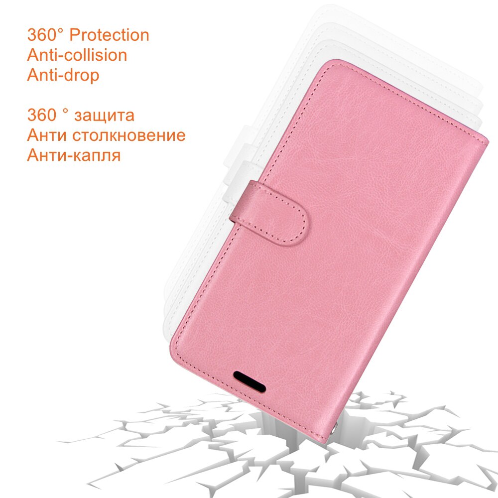 Per Nokia 2.4 custodia portafoglio tinta unita Flip PU pelle Funda per Nokia 2.4 Nokia2.4 TA-1277 TA-1275 TA-1274 TA-1270 Cover Coque Capa