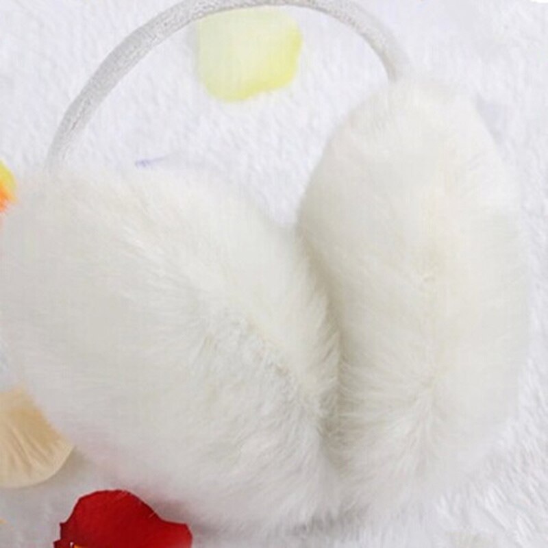 Earmuffs Women Simple Casual Korean Style Solid Soft Comfortable Girls Pink Sweet Womens Ear Warmer Chic Harajuku All-match: white