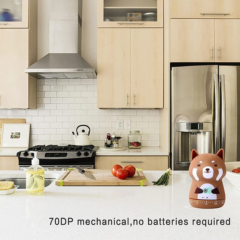 2 Pack Leuke Keuken Timer, Mechanische Timer Voor Kinderen, 60 Minuut Dier Timer Voor Koken/Lezen/Doen Sport