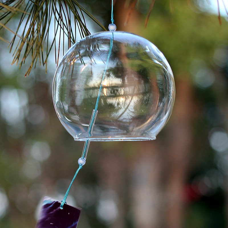 Vidro transparente Wind Chime, DIY Graffiti pintados à mão Wind Chime, adequado para decoração ao ar livre, Festival da Primavera: Branco