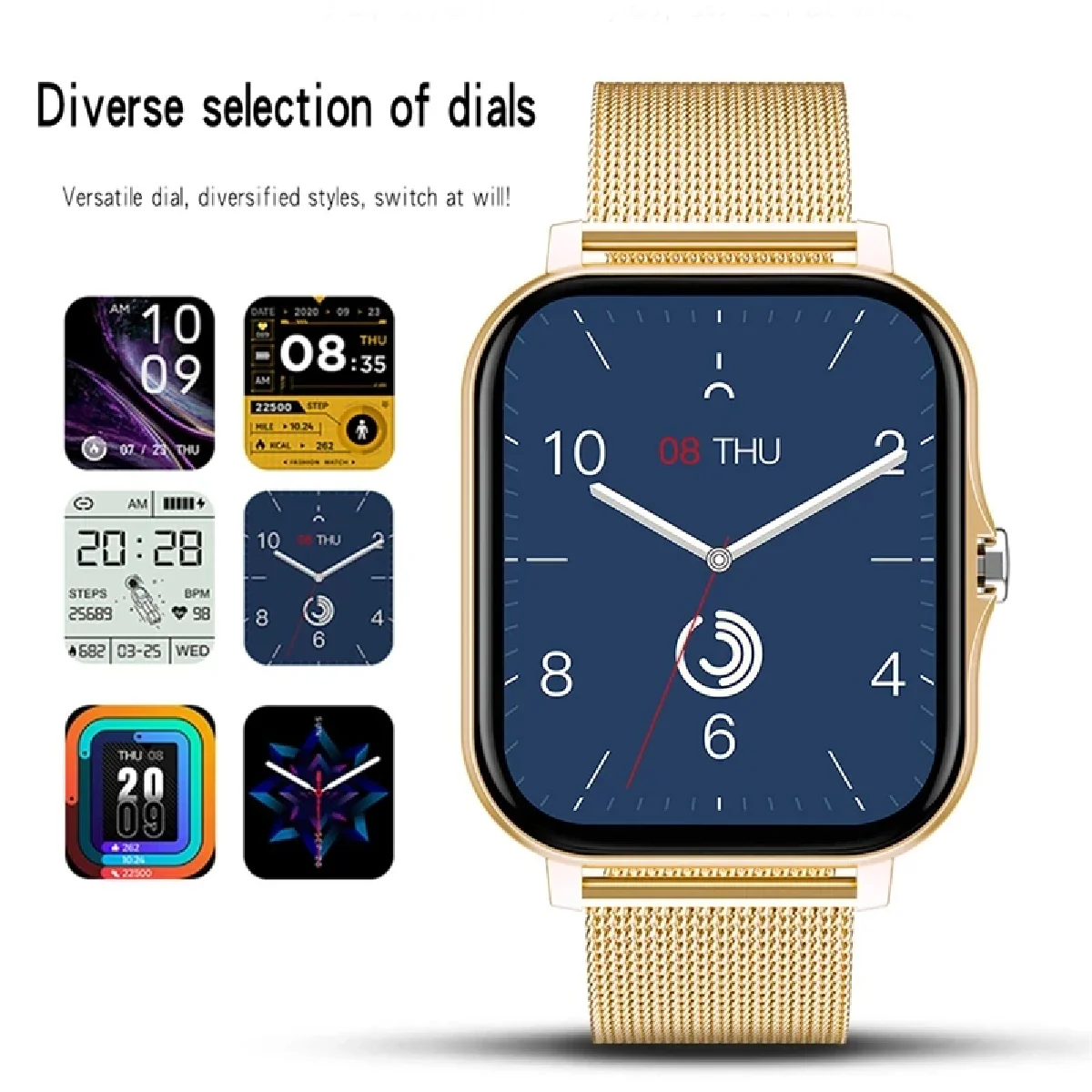Nuovo SmartWatch 1.83 "grande schermo a colori chiamata Bluetooth con supporto App Smart Watch uomo donna Full Touch orologio intelligente con quadrante personalizzato