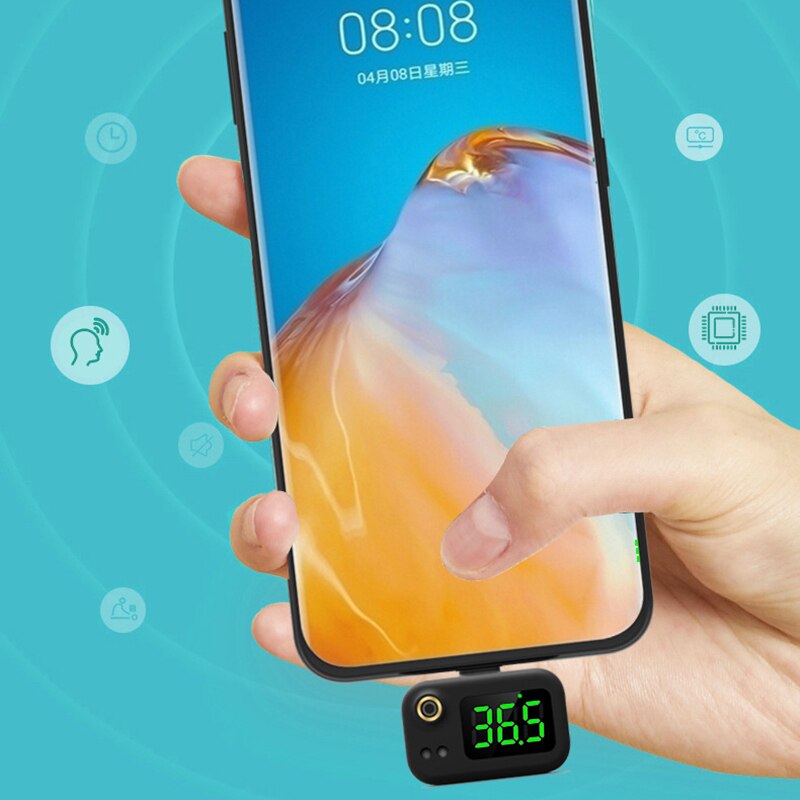 Termómetro Digital infrarrojo para IOS, medidor de temperatura multifunción sin contacto para la frente, oreja, cuerpo y fiebre