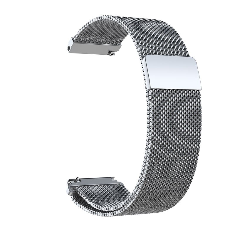 Heren dames horlogeband roestvrij staal 20mm 22mm voor huawei gt  gt2 horlogeband met vlindersluiting: Milanees zilver