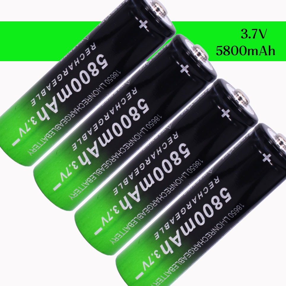 Batterie Lithium-Ion Rechargeable, 18650 mAh, 5800, 3.7V, 5800 mAh, pour appareil photo portable, éclairage d&#39;urgence, nouveauté