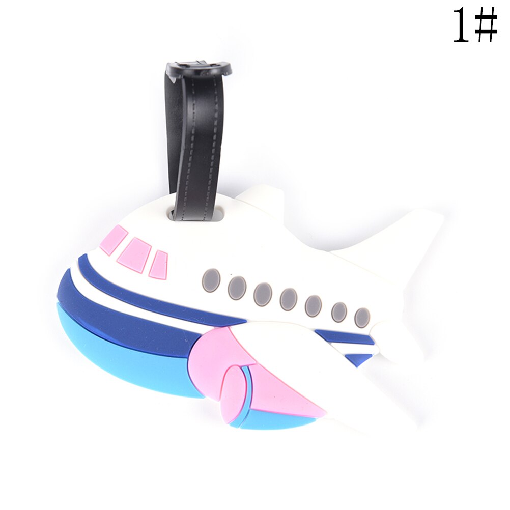 Reisaccessoires bagagelabel cartoon vliegtuig auto silicagel koffer id-adreshouder bagage instapkaart draagbaar label
