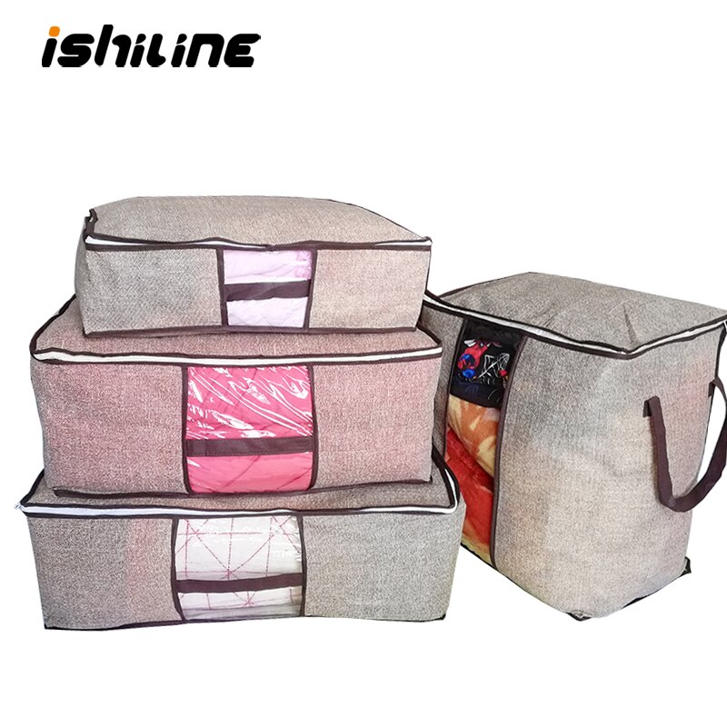 neue vlies Kleidung Lagerung Tasche Schrank Wandschrank Organizer Klapp Gewand Decke Lagerung Tasche für Bettwäsche Decke Kissen