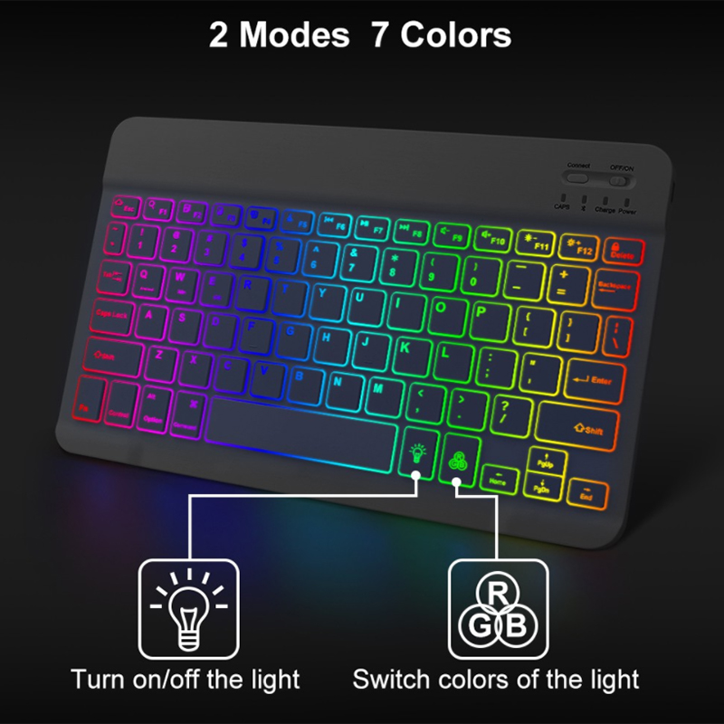 Wireless Keyboard Compatible with Bluetooth Portable Mute Glowing Keyboard Practical Accessories Keyboard Glowing Keyboard