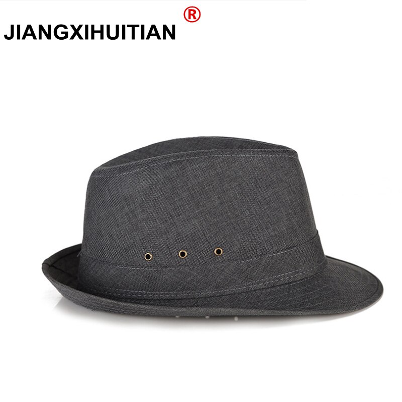 2017 nova unisex masculino linho fedora vintage gangster jazz dança boné panamá chapéus presente do pai