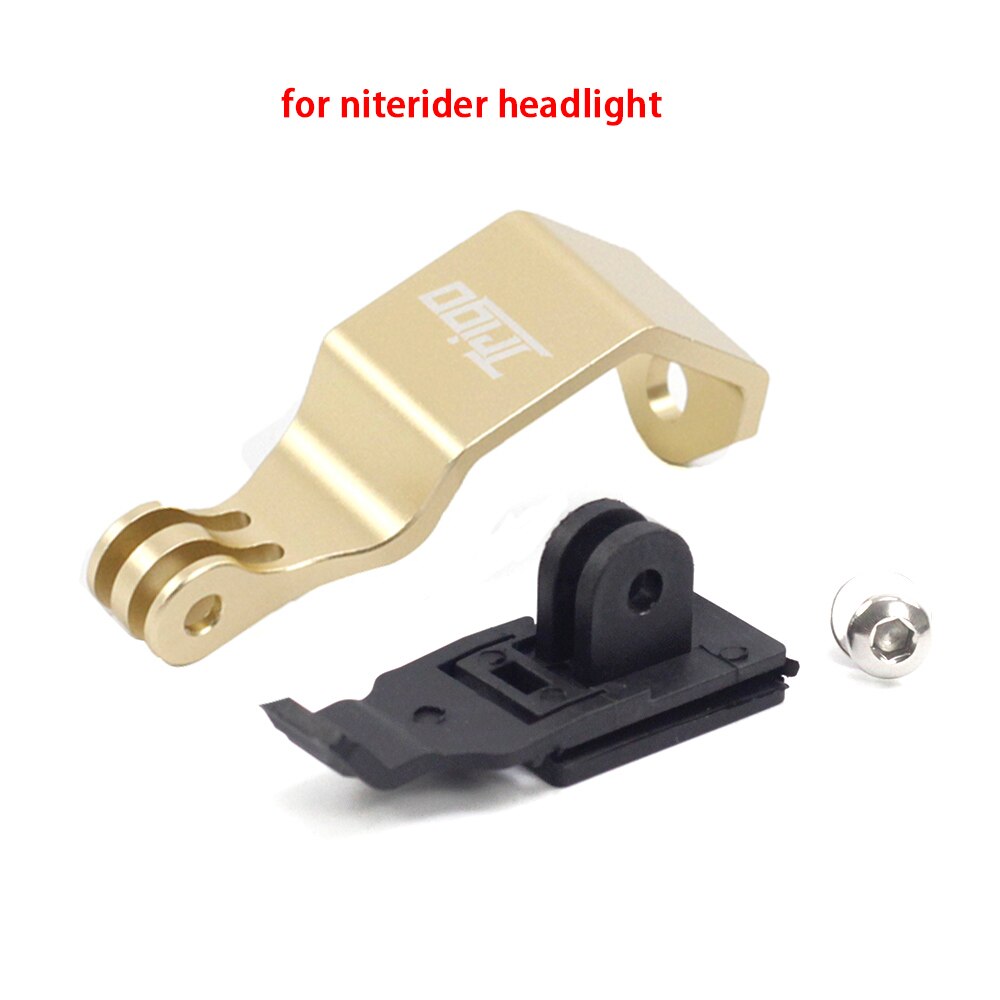 Fietskoplamphouder voorvork sportcamerahouder voor brompton 3 sixty opvouwbare fiets racefiets gopro cateye gaciron niterider: Goud voor niterider