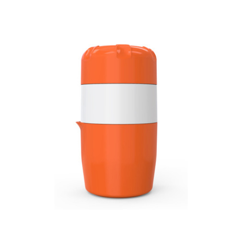 Handmatige citruspers, sinaasappelpers, handmatige dekselrotatiepers, pers voor citroen, limoen, grapefruit met zeef en bakje: 1 stuk sinaasappel