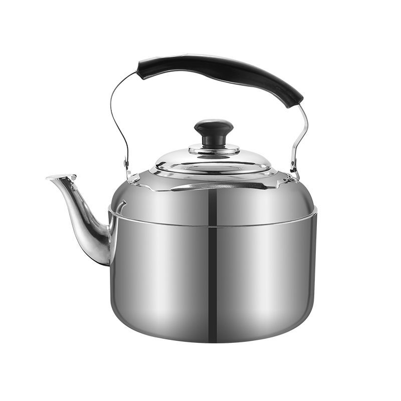 Kedel i rustfrit stål kedel tyk lyd stor kapacitet kedel induktion komfur gaskomfur gaskedel 4 l 5 l 6 l 7l camping køkken