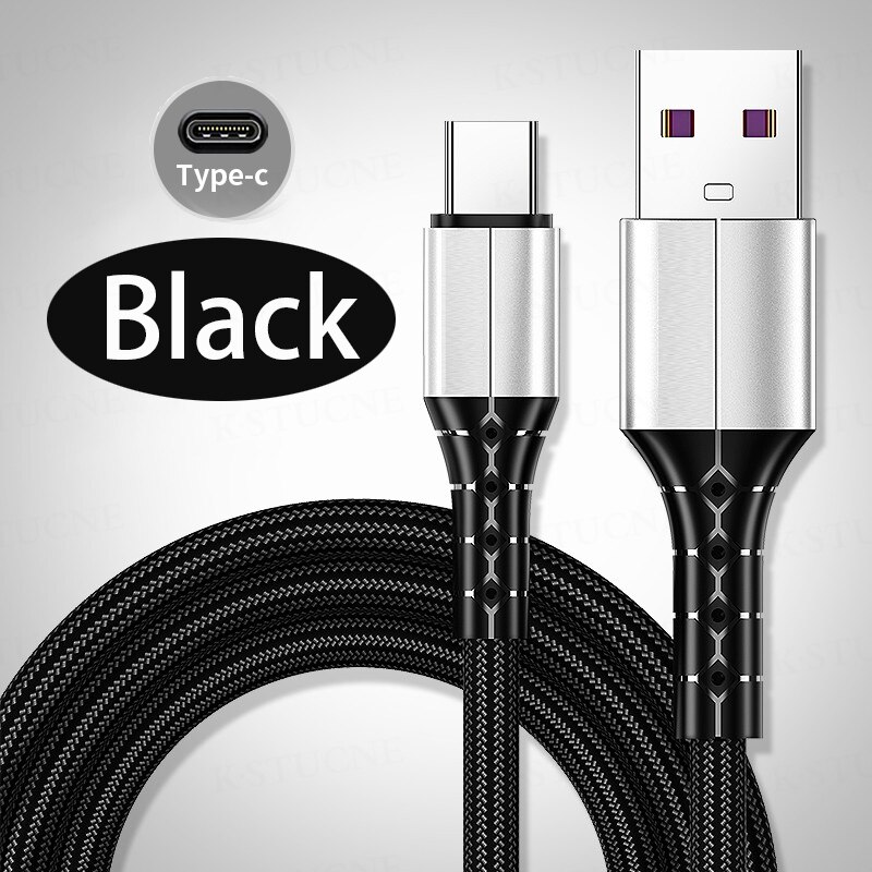 5A Aufzurüsten Typ C USB Kabel für Huawei Samsung S20 S10 S9 Quick Charge 3,0 Schnelle Lade Typ-C telefon Kabel Daten Draht: Black / 30CM