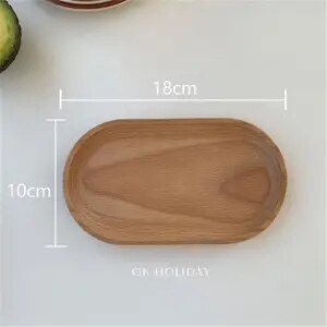 Wooden Bamboo Serving Tray Tea Cup Saucer Trays Fruit Plate Storage Pallet Plate Decoration Food Rectangular Plate Holder Mat: a