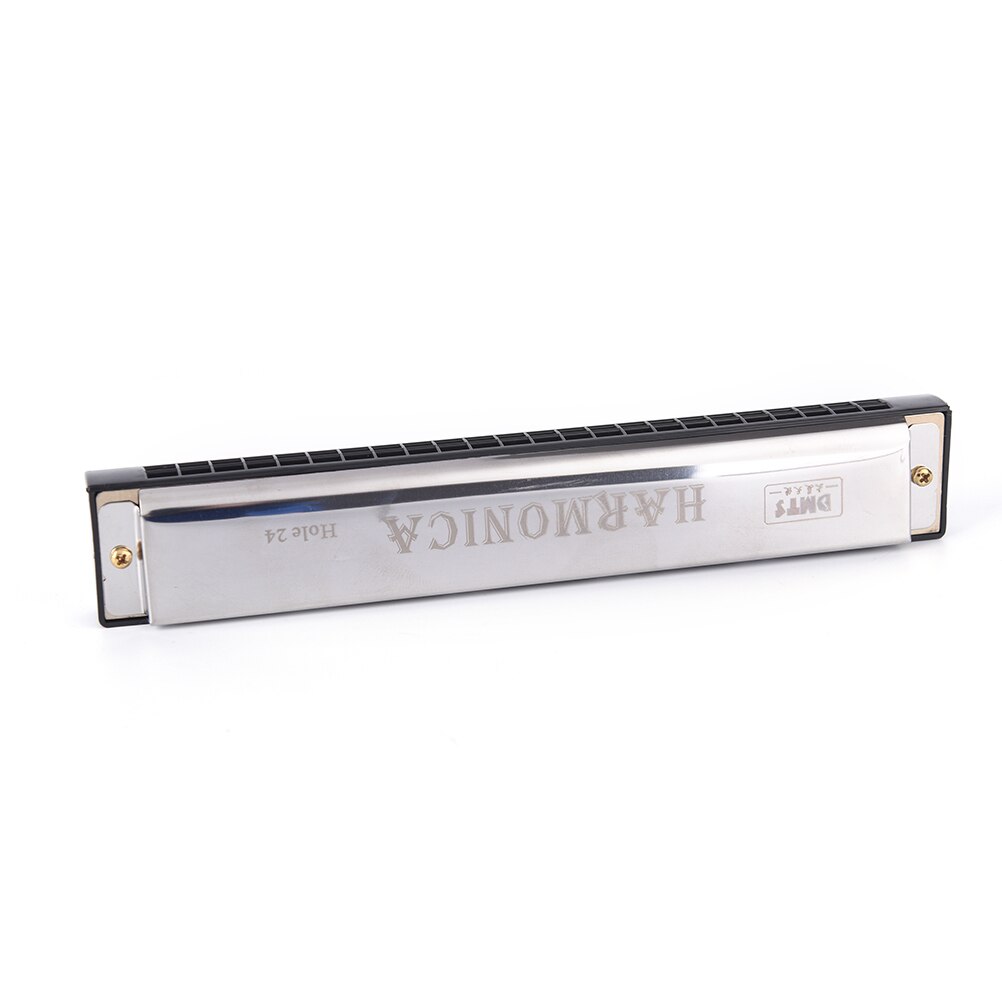 Gmarty 24 Gat Van C Spelen Harmonica Tremolo Harmonica Mondharmonica Dubbele Rij Voor Musical Beginner: Zilver