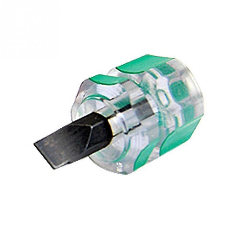 Mini Screwdriver Home Short Metal Slotted Screwdriver Ultrashort Screw Driver Screwdrivers Repairing Hand Tool: Green